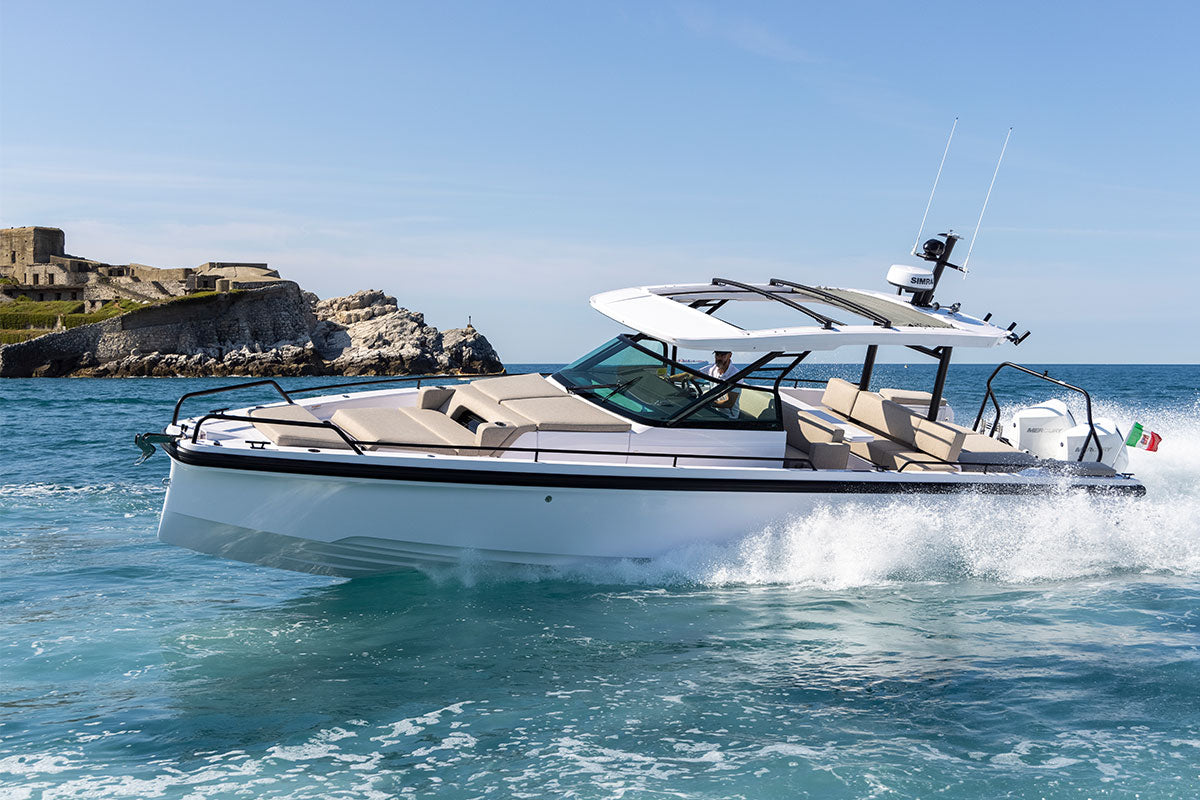 Axopar 37 Mediterrana edition Finnish cabin cruiser